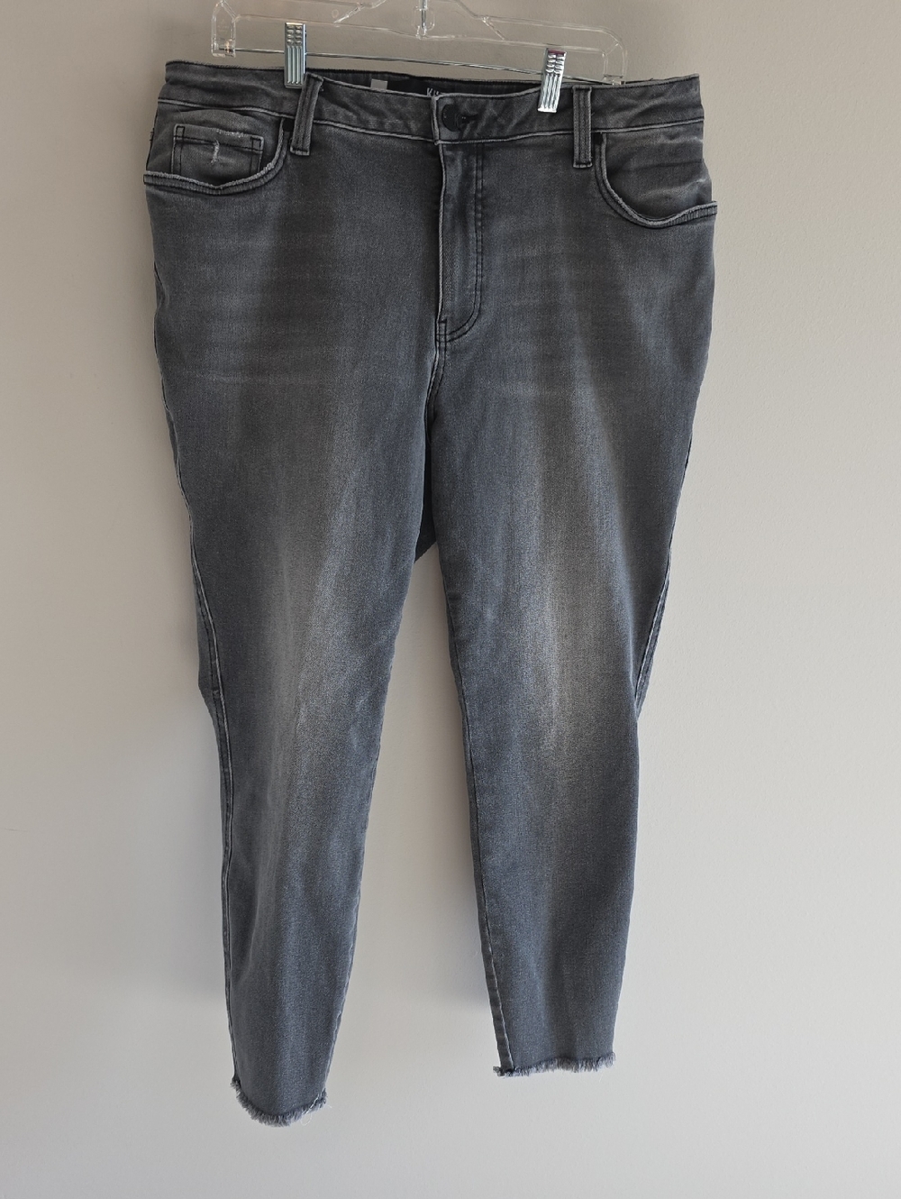Kut From the Kloth Women's Jeans 16W Donna High Rise Fab Ab Ankle Skinny Gray